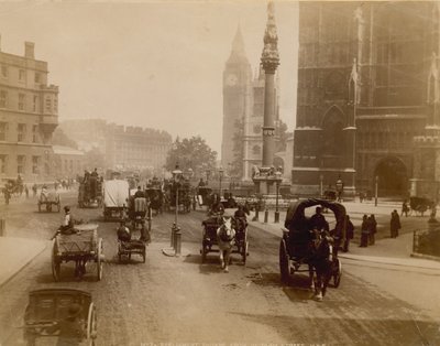 Parliament Square desde Victoria Street, Londres de English Photographer