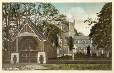 Iglesia de Penwortham y puertas lych de English Photographer