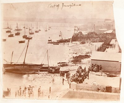 Puerto de Zanzíbar, de un álbum perteneciente a Henry Morton Stanley de English Photographer