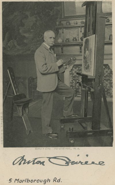 Retrato de Briton Riviere de English Photographer