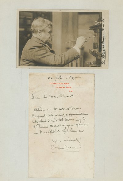 Retrato de Lawrence Alma-Tadema de English Photographer