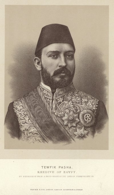 Retrato de Tewfik Pasha, Jedive de Egipto de English Photographer