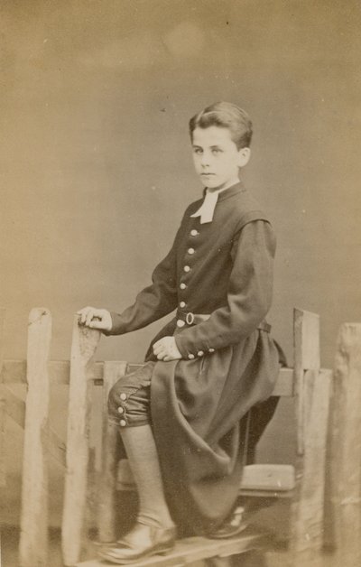Retrato de un alumno en Christs Hospital de English Photographer