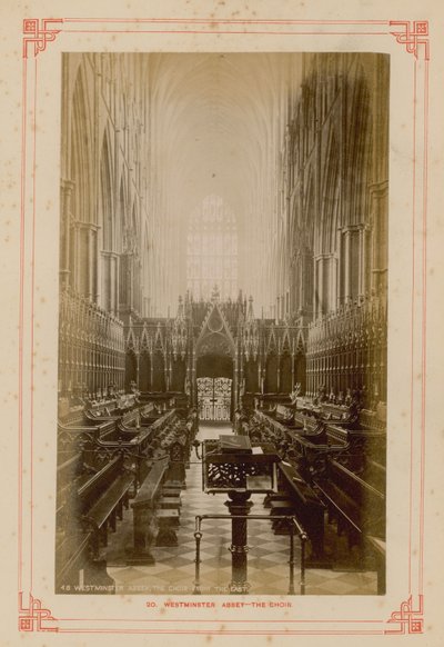 Postal del Coro de la Abadía de Westminster de English Photographer