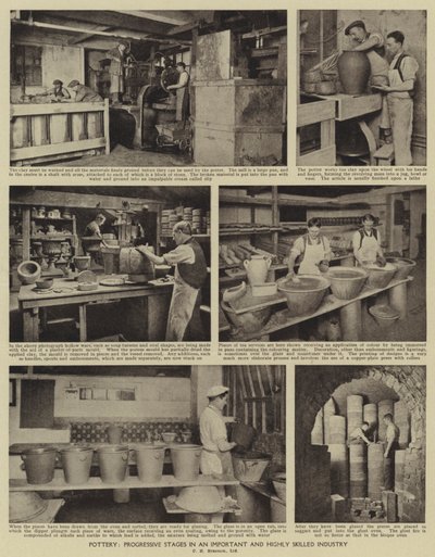 Cerámica, Etapas progresivas en una industria importante y altamente especializada de English Photographer