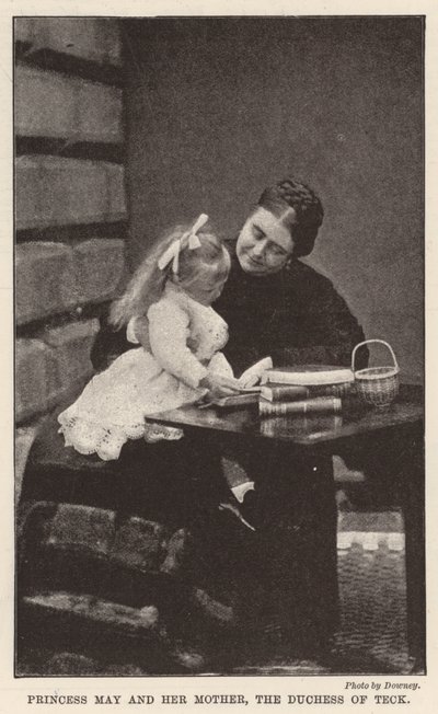 La Princesa May y su madre, la Duquesa de Teck de English Photographer