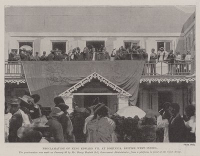 Proclamación del Rey Eduardo VII en Dominica, Indias Occidentales Británicas de English Photographer