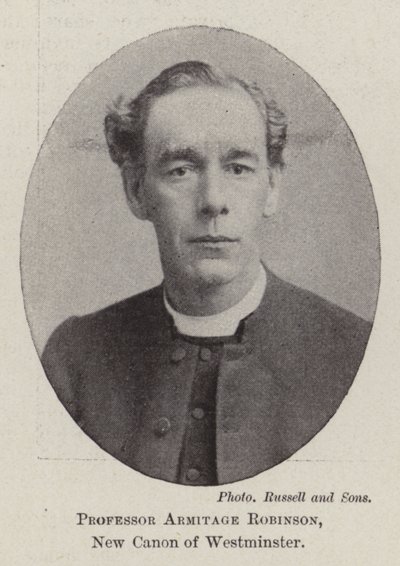 Profesor Armitage Robinson, nuevo canónigo de Westminster de English Photographer