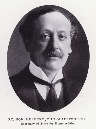 Hombres prominentes de Londres: Rt Hon Herbert John Gladstone de English Photographer
