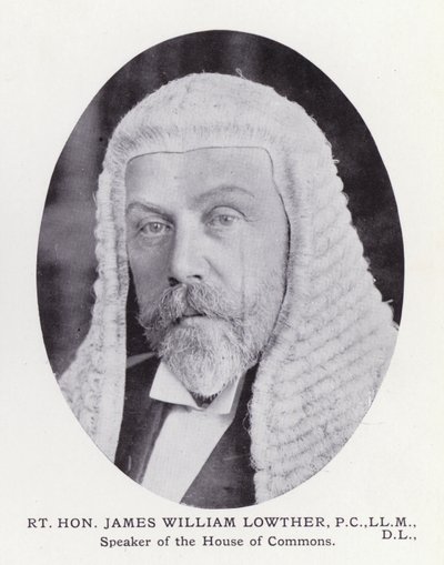 Hombres prominentes de Londres: Rt Hon James William Lowther de English Photographer