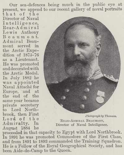 Contraalmirante Beaumont, director de inteligencia naval de English Photographer