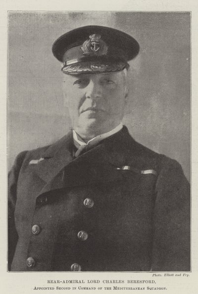 El contralmirante Lord Charles Beresford, nombrado segundo al mando del escuadrón del Mediterráneo de English Photographer