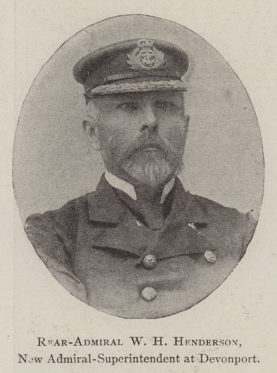 Contraalmirante W H Henderson, nuevo superintendente almirante en Devonport de English Photographer