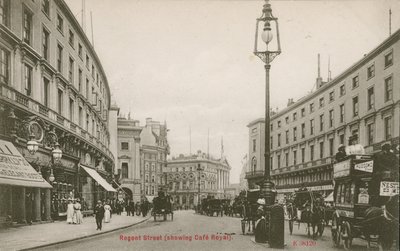 Regent Street, Londres, mostrando el Café Royal de English Photographer