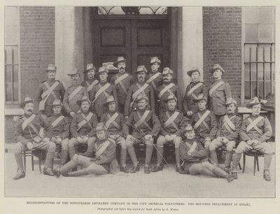 Representantes de la Honourable Artillery Company en los City Imperial Volunteers, el destacamento montado en caqui de English Photographer