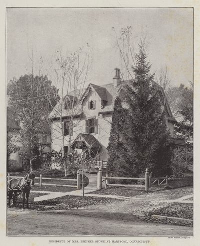 Residencia de la Sra. Beecher Stowe en Hartford, Connecticut de English Photographer