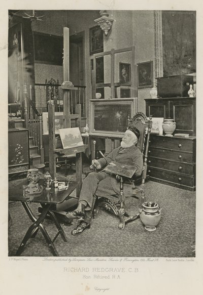 Richard Redgrave en su estudio de Hyde Park Gate de English Photographer