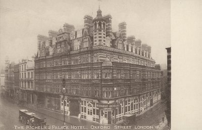 Hotel Richelieu Palace, Oxford Street, Londres W (foto en b/n) de English Photographer