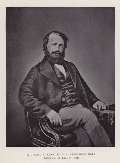 El Muy Honorable Alexander J B Beresford Hope, tercer hijo de Thomas Hope de English Photographer