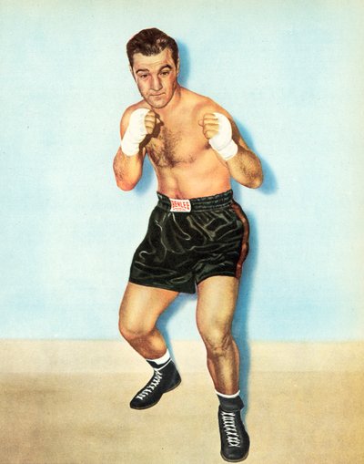 Rocky Marciano, campeón mundial de boxeo de peso pesado, invicto en cuarenta y ocho peleas profesionales de English Photographer