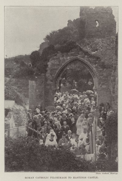 Peregrinación Católica Romana al Castillo de Hastings de English Photographer