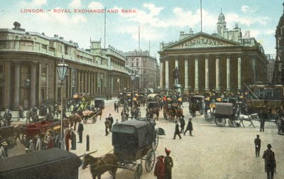 Royal Exchange y Banco de Inglaterra, Ciudad de Londres de English Photographer