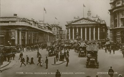 Royal Exchange y Banco de Inglaterra, Londres de English Photographer