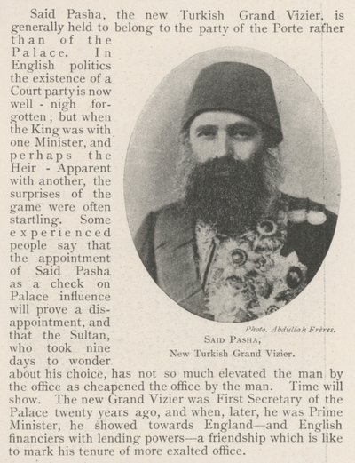 Said Pasha, nuevo Gran Visir turco de English Photographer