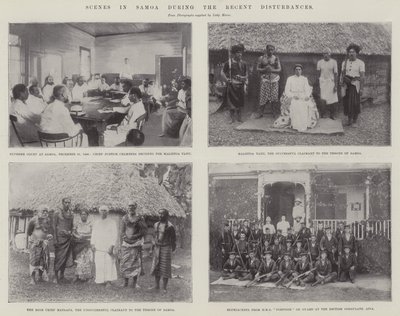 Escenas en Samoa durante los recientes disturbios de English Photographer