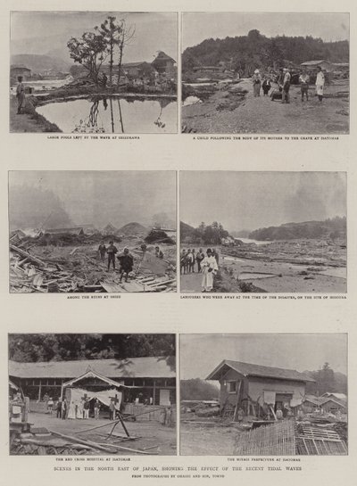 Escenas en el noreste de Japón, mostrando el efecto de los recientes tsunamis de English Photographer