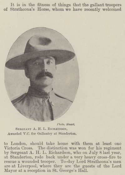 Sargento A H L Richardson, galardonado con la Cruz Victoria por valentía en Standerton de English Photographer