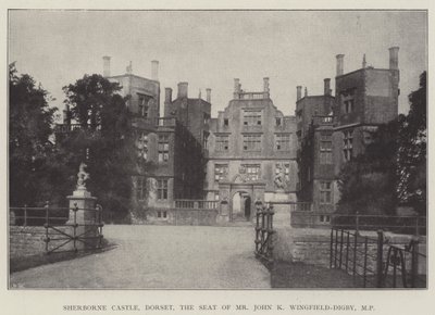 Castillo de Sherborne, Dorset, la residencia del Sr. John K Wingfield-Digby, MP de English Photographer
