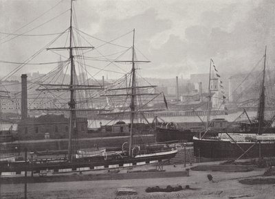 Embarcaciones en el Clyde, Partick, Glasgow de English Photographer