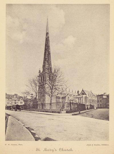 Shrewsbury: Iglesia de Santa María (fotografía en b/n) de English Photographer