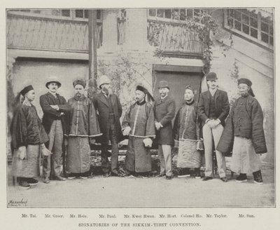 Signatarios de la Convención Sikkim-Tíbet de English Photographer
