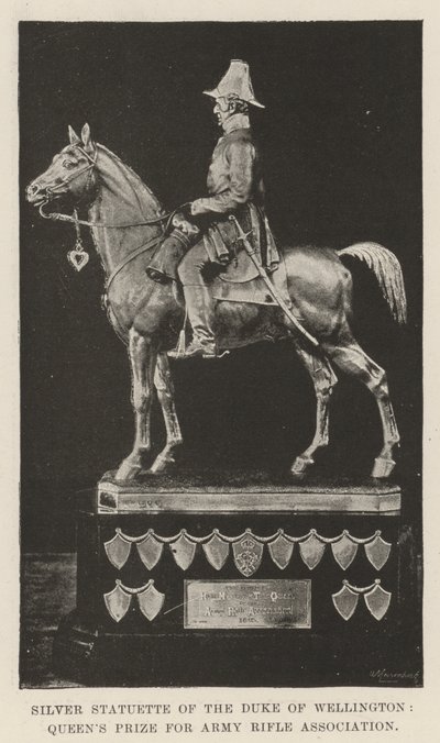 Estatuilla de plata del Duque de Wellington, Premio de la Reina para la Asociación de Rifles del Ejército de English Photographer