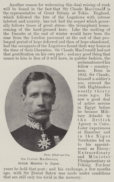 Sir Claude MacDonald, ministro británico en Japón de English Photographer