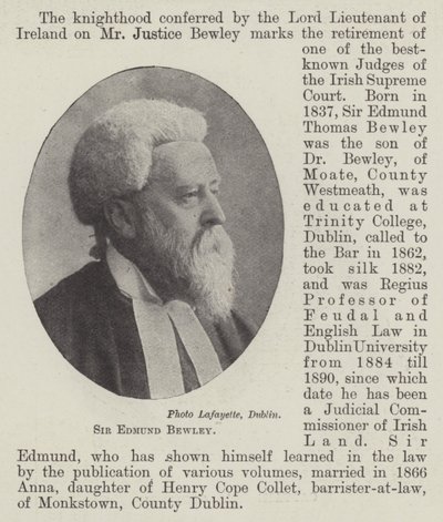 Sir Edmund Bewley de English Photographer
