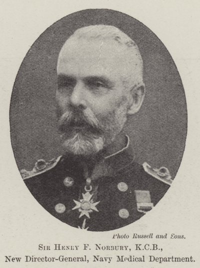 Sir Henry F Norbury, KCB, Nuevo Director General, Departamento Médico de la Marina de English Photographer