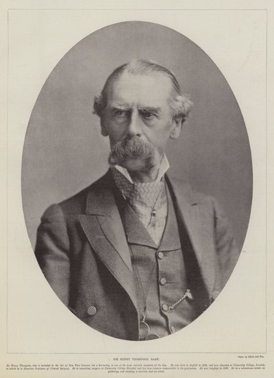 Sir Henry Thompson, Baronet de English Photographer