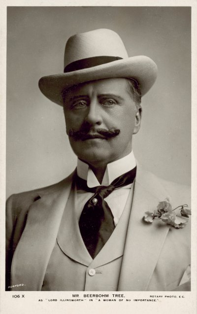 Sir Herbert Beerbohm Tree, actor inglés (foto b/n) de English Photographer