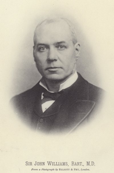 Sir John Williams, Baronet, MD (foto b/n) de English Photographer