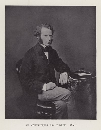 Sir Mountstuart Grant Duff, 1868 de English Photographer