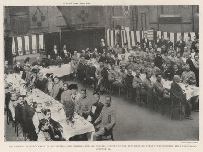 La respuesta de Sir Redvers Buller a sus críticos, el General y Sir Howard Vincent en el almuerzo a los Voluntarios de Rifle de Winchester de la Reina, 10 de octubre de English Photographer