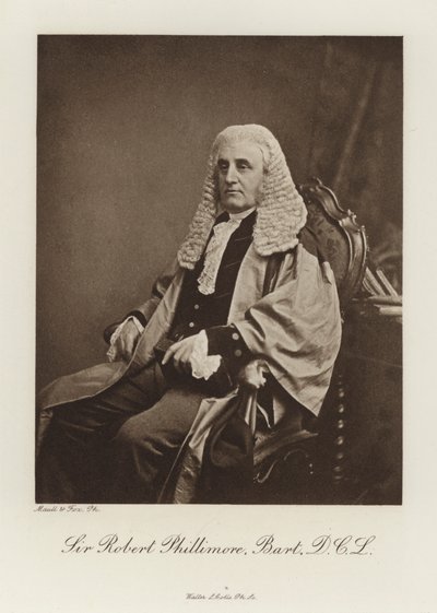 Sir Robert Phillimore, Baronet, DCL (fotografía en B/N) de English Photographer