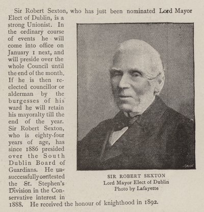 Sir Robert Sexton de English Photographer