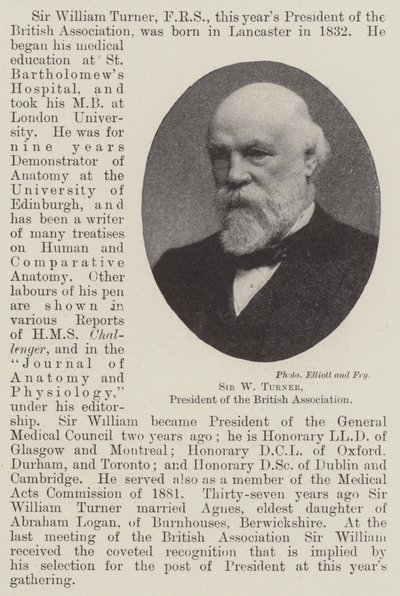 Sir W. Turner, presidente de la Asociación Británica de English Photographer