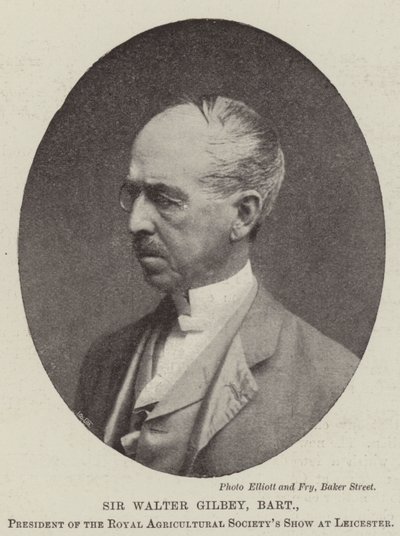 Sir Walter Gilbey, Baronet, Presidente de la Exposición de la Sociedad Real de Agricultura en Leicester de English Photographer
