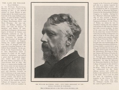 Sir William MacCormac, baronet, cinco veces presidente del Real Colegio de Cirujanos de English Photographer