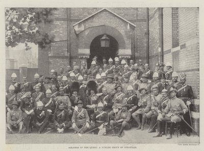 Soldados de la Reina, un grupo de coloniales del Jubileo de English Photographer